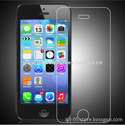 9H Tempered Glass Straight Flange Screen Protector for iPhone 5/5S/5C, Smoothing CardNew